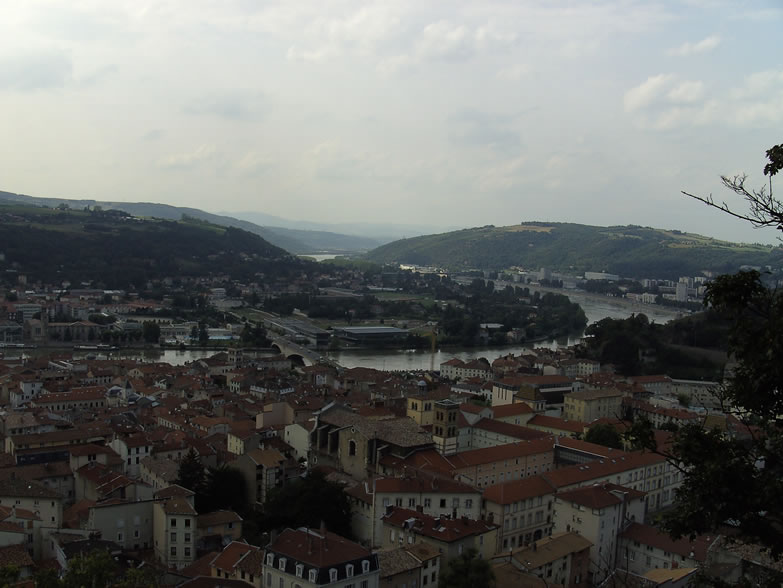 VISIT VIENNE, view from the BELVEDERE DU PIPET, looking upstream